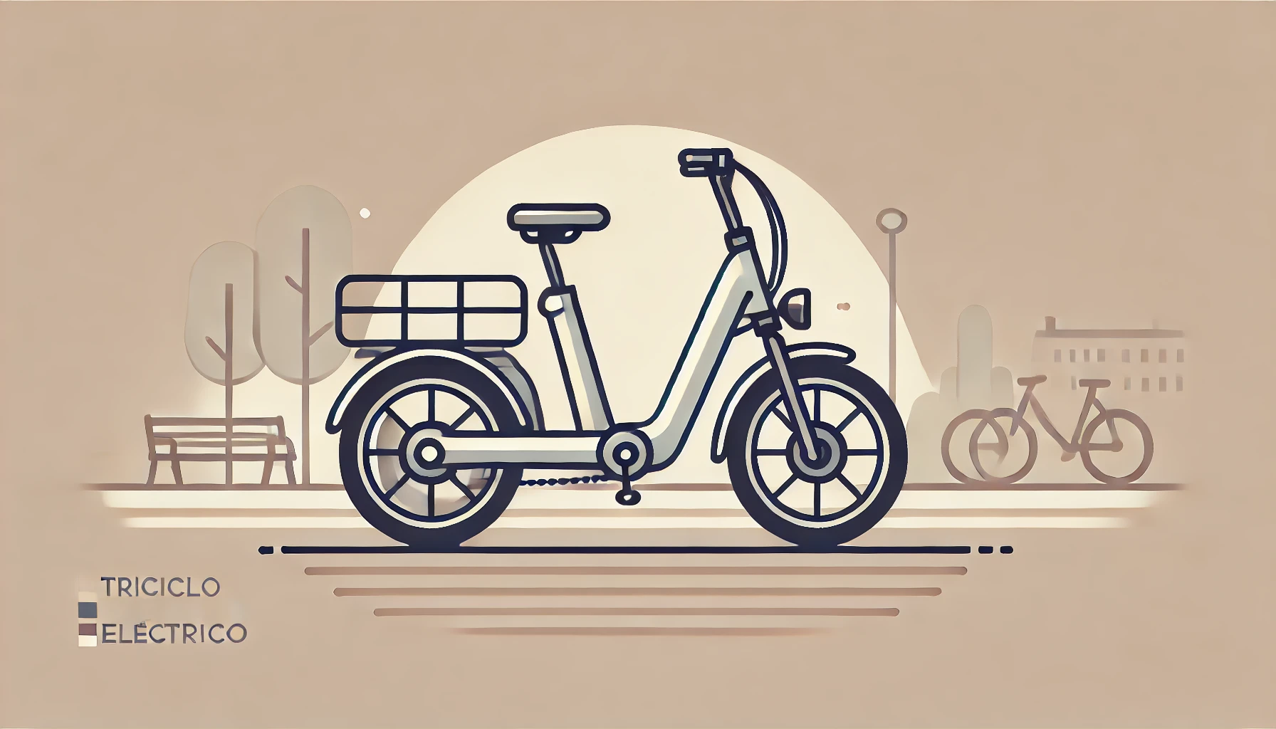 Imagen vectorial mostrando una bicicleta de tres ruedas