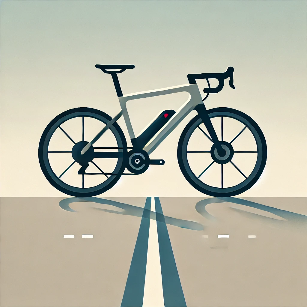 Imagen vectorial de una bicicleta de carretera electrica