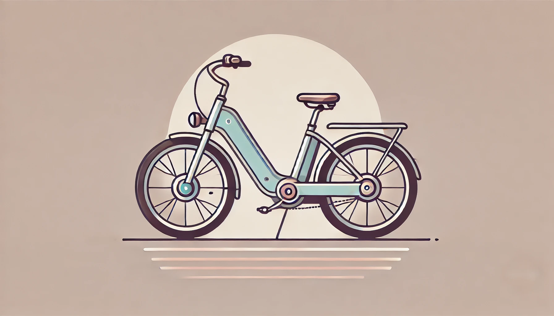 Imagen vectorial que representa una bicicleta de mujer