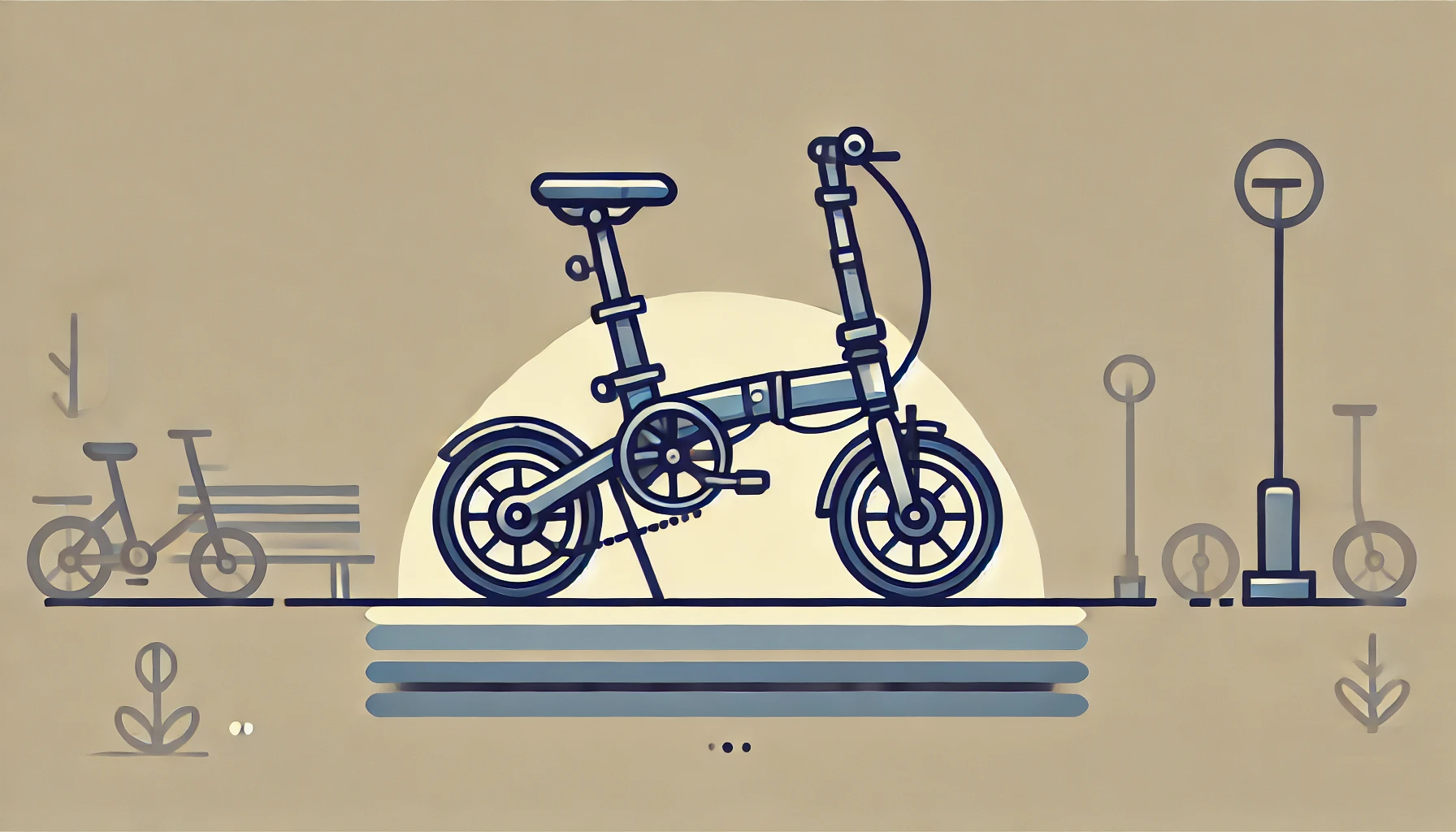 Imagen vectorial de una mini bicicleta electrica