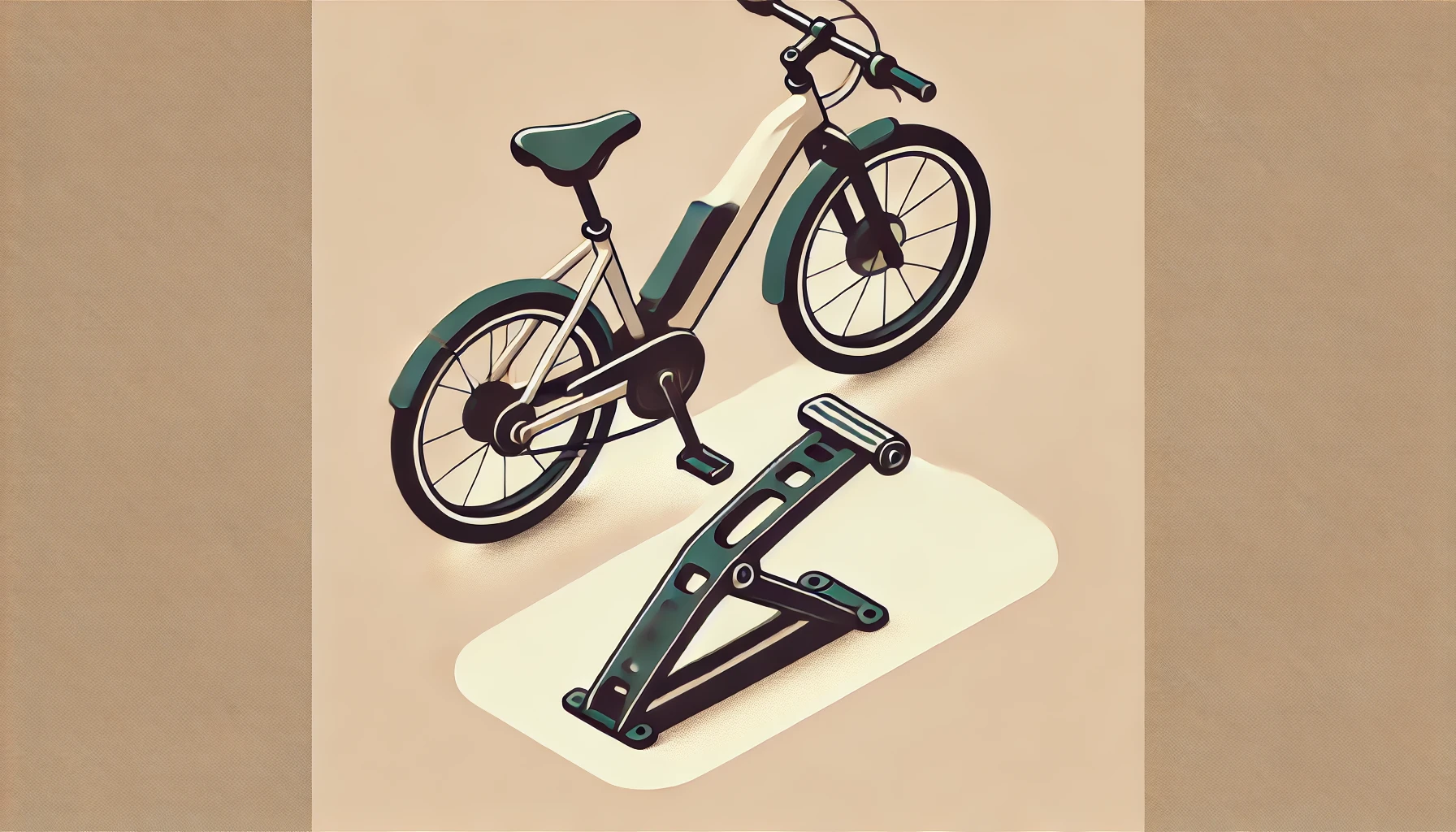 Imagen vectorial de una pata de cabra para bicicleta electrica